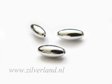 10 Stuks 9,5mm Sterling Zilveren Kralen- Ovaal