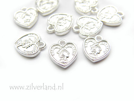 1 Stuk Sterling Zilveren Hangertje Hartje Klein