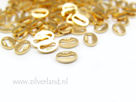 10 Stuks Keurplaatje Sterling Zilver 925- Verguld