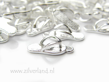 1 Stuk Sterling Zilveren Hanger- Teenslipper