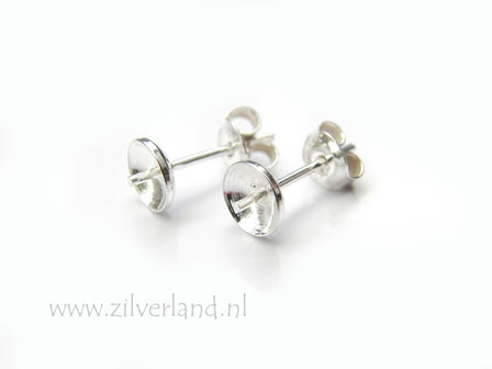 Sterling Zilveren Oorstekers 6mm