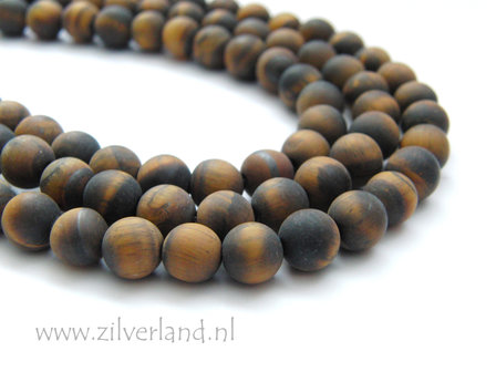 8mm Tijgeroog Edelstenen Kralen- Mat