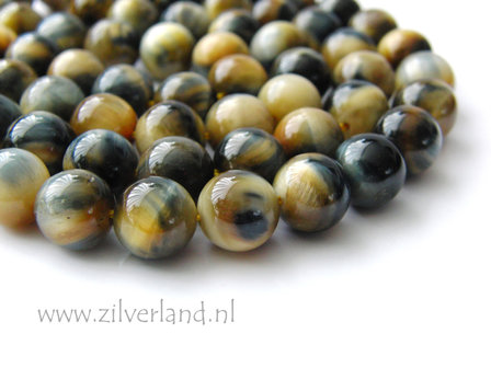 10mm Blauw-Geel Tijgeroog Edelstenen Kralen