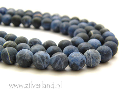 8mm Sodaliet Edelstenen Kralen- Mat