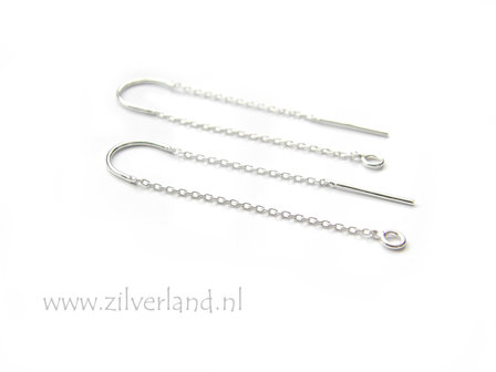 Sterling Zilveren Oorstekers met Kettinkjes