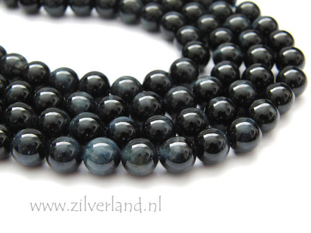 8mm Blauwe Tijgeroog Edelstenen Kralen