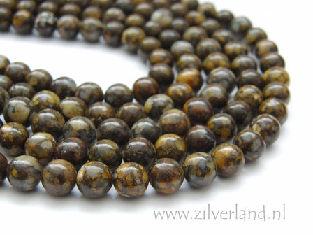 8mm Bruine Peruaanse Opaal Edelstenen Kralen