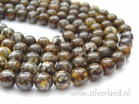 10mm Bruine Peruaanse Opaal Edelstenen Kralen