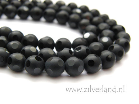 8mm Onyx Edelsteen Kralen Mat/Glad- Facet