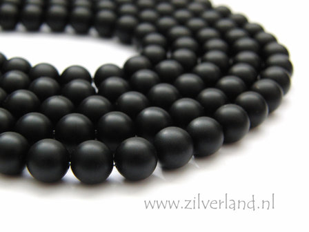 8mm Onyx Edelstenen Kralen- Zijdemat