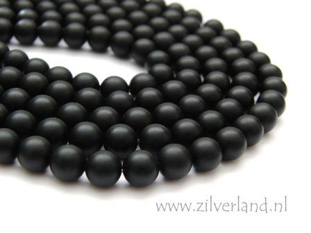 8mm Onyx Edelstenen Kralen- Zijdemat