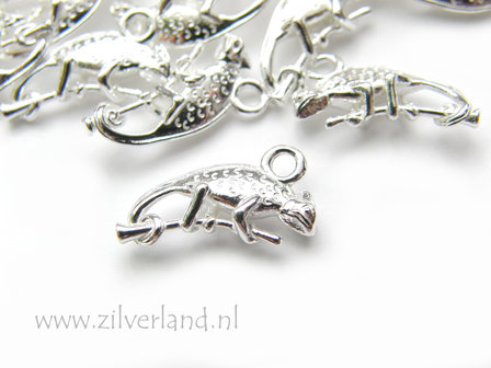 1 Stuk Sterling Zilveren Hanger- Kameleon