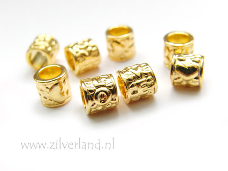 1 Stuk Sterling Zilveren Spacer- Love Verguld