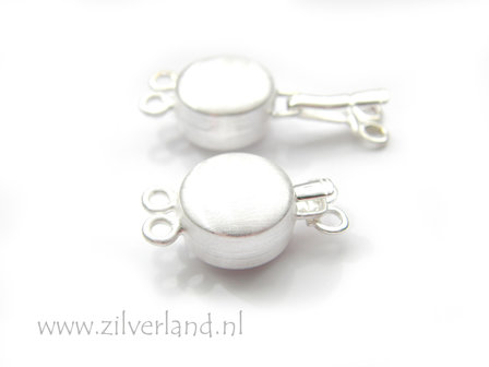 Sterling Zilveren Bakslot Gesatineerd- 2 Rij