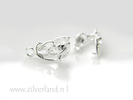 Sterling Zilveren Hangerklem- Blaadjes