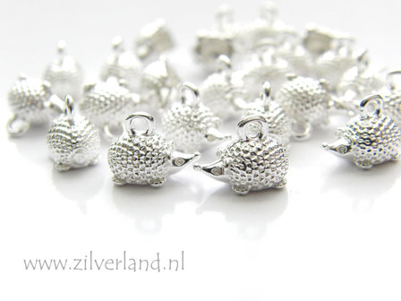 1 Stuk Sterling Zilveren Hanger- Egel