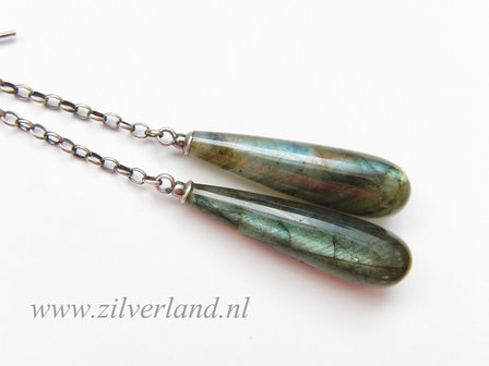 Oorhangers met Labradoriet