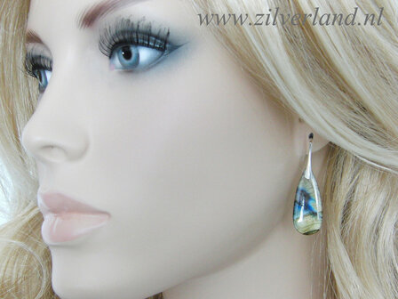 Oorbellen met Labradoriet