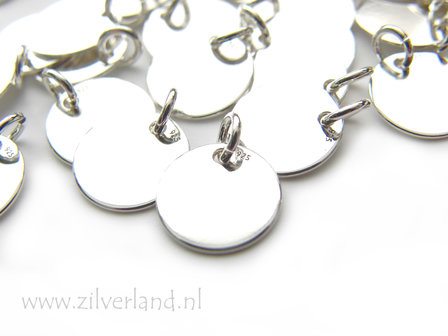 10mm-0,50mm Sterling Zilveren Hanger- Rond