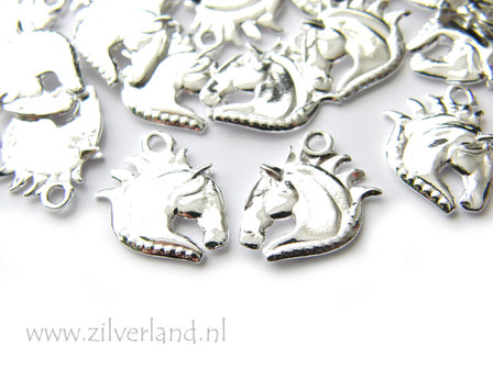 1 Stuk Sterling Zilveren Hanger- Paardenhoofd