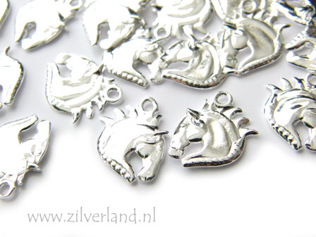 1 Stuk Sterling Zilveren Hanger- Paardenhoofd