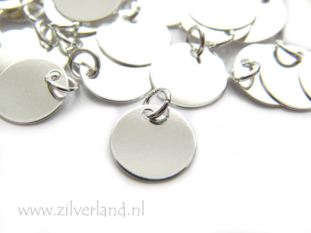 10mm-0,35mm Sterling Zilveren Bedel, Sieradenlabel, Naamlabel- Rond