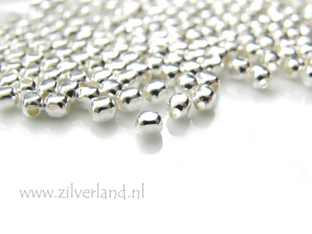 50 Stuks 3mm Sterling Zilveren Kralen- Kubus