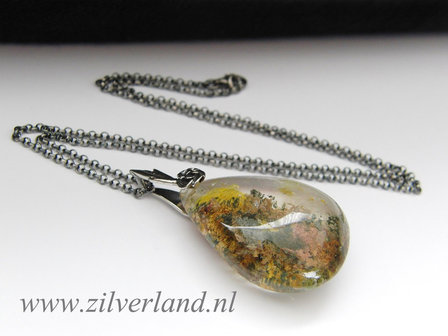 Sterling Zilveren Ketting met Bergkristal met Chloriet