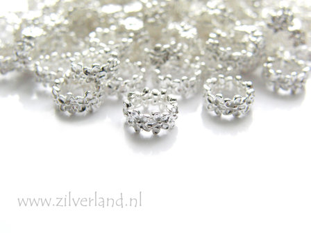 2 Stuks Sterling Zilveren Spacer- Bloemen