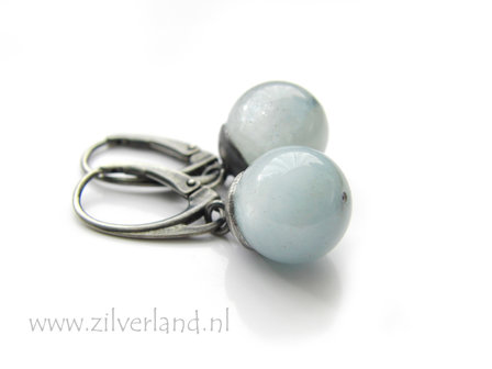 Handgemaakte Edelstenen Oorbellen met Aquamarijn