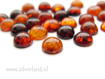 1 Stuk 8mm Barnsteen Cabochon