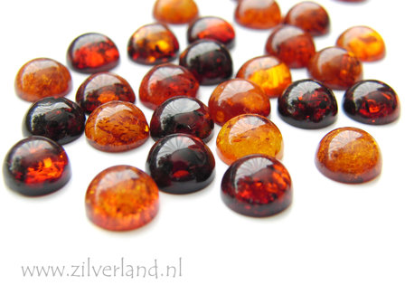 1 Stuk 8mm Barnsteen Cabochon