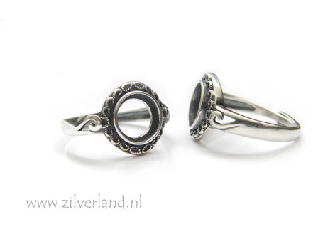 Sterling Zilveren Ring voor 8mm Cabochon