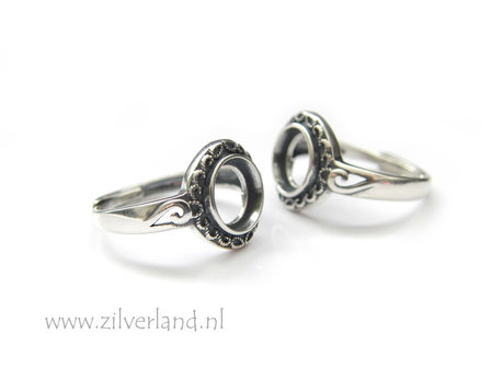 Sterling Zilveren Ring voor 8mm Cabochon
