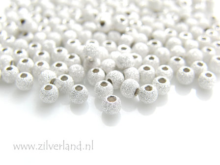  50 Stuks 3mm Sterling Zilveren Kralen- Gediamanteerd
