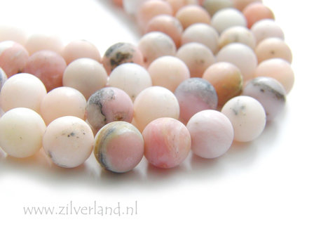 8mm Peruaanse Roze Opaal Edelstenen Kralen- Mat