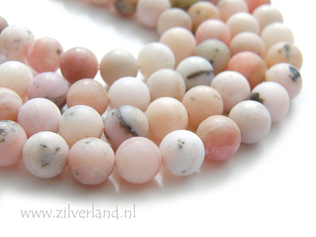 8mm Peruaanse Roze Opaal Edelstenen Kralen- Mat
