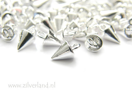 1 Stuk Sterling Zilveren Hanger- Kegel