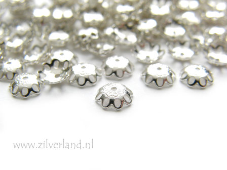 10 Stuks 6mm Kralenkapjes- Bloem