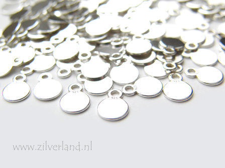 10 Stuks 5mm Sterling Zilveren Hangertje, Sieraden Bedeltje- Mini