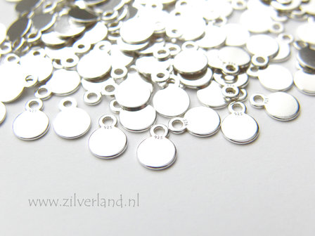 10 Stuks 5mm Sterling Zilveren Hangertje, Sieraden Bedeltje- Mini