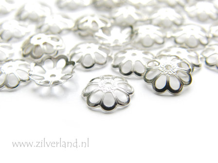 10 Stuks Kralenkapjes 8mm, Bloem