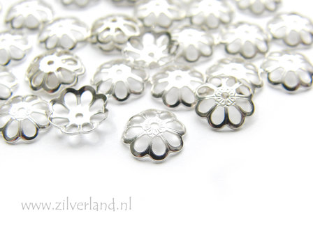 10 Stuks Kralenkapjes 8mm, Bloem