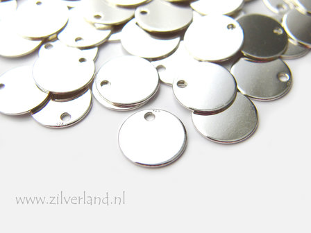 9mm-0,50mm Sterling Zilveren Hangertje/Sieradenlabeltje- Rond