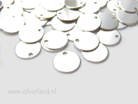 9mm-0,50mm Sterling Zilveren Hangertje/Sieradenlabeltje- Rond