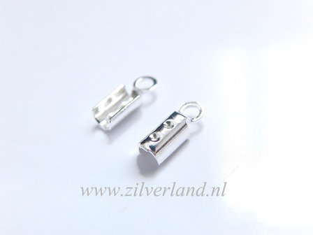 2 Stuks Sterling Zilveren Veterklem, Leerklem