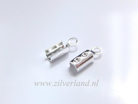 2 Stuks Sterling Zilveren Veterklem, Leerklem
