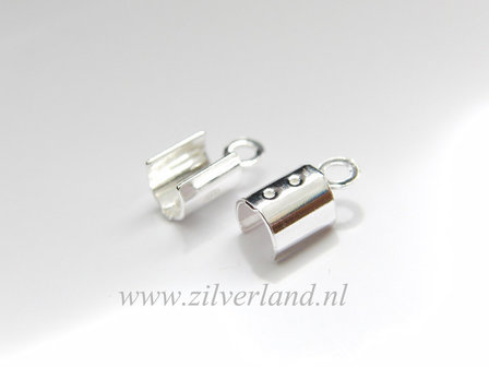 2 Stuks Sterling Zilveren Veterklem, Leerklem