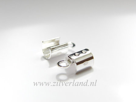 2 Stuks Sterling Zilveren Veterklem, Leerklem