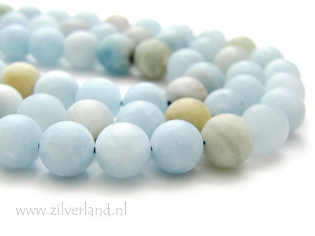 10mm Aquamarijn Edelstenen Kralen- Mat
